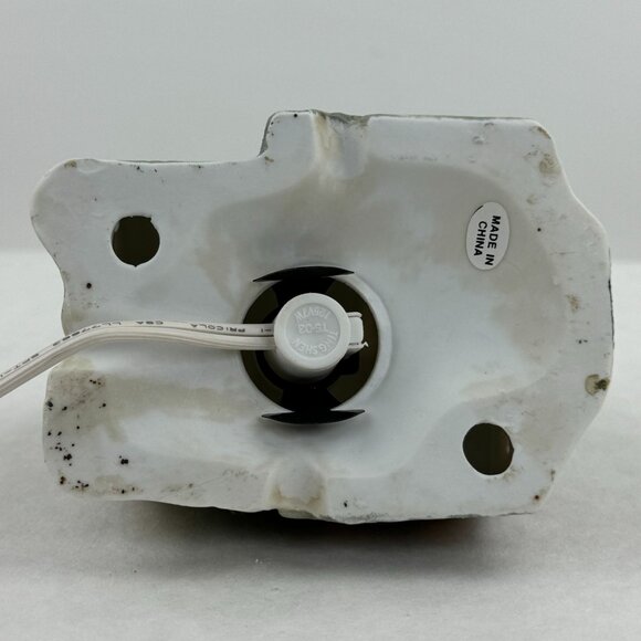 Vintage Ceramic Light-Up Christmas Village Schoolhouse Wreath Snow Small 4.5" - Picture 7 of 16